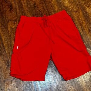 4 for $20 🌷Men’s FairPlay red “All is Fair” nylon shorts size medium